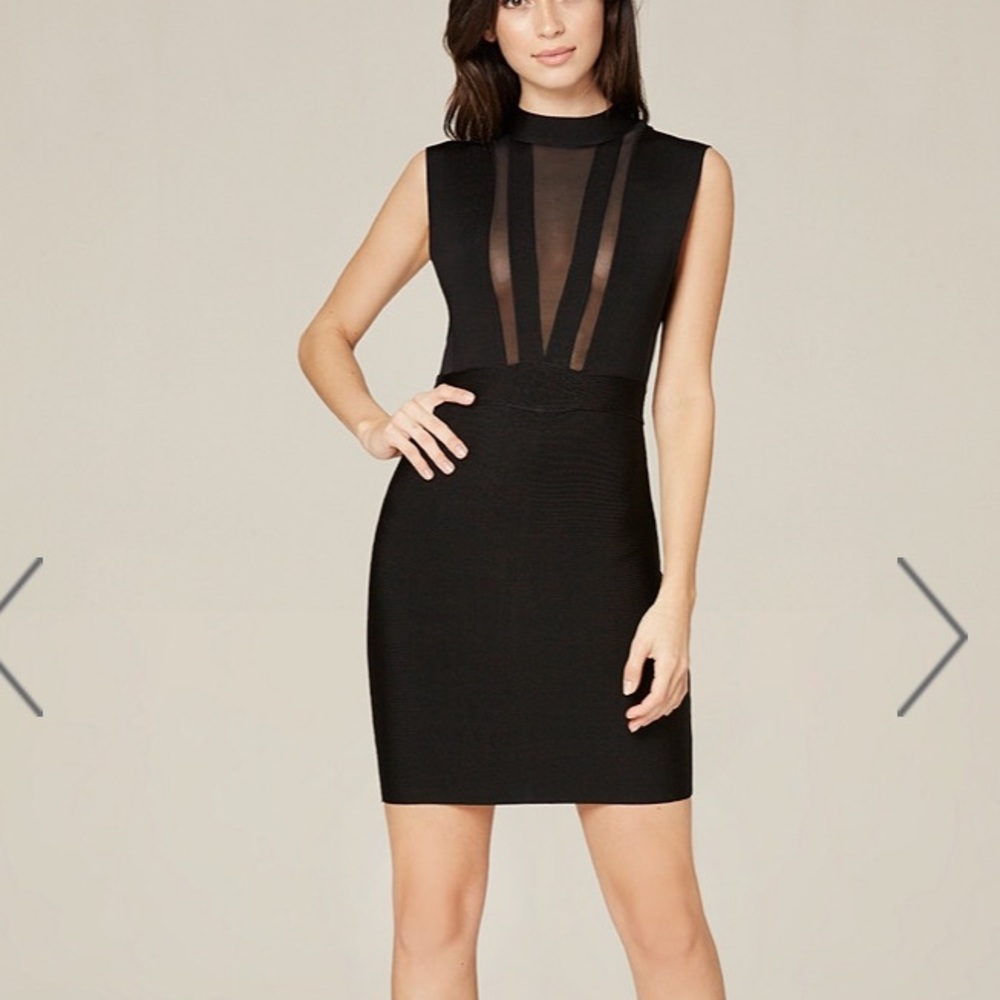 Mesh Plunge dress