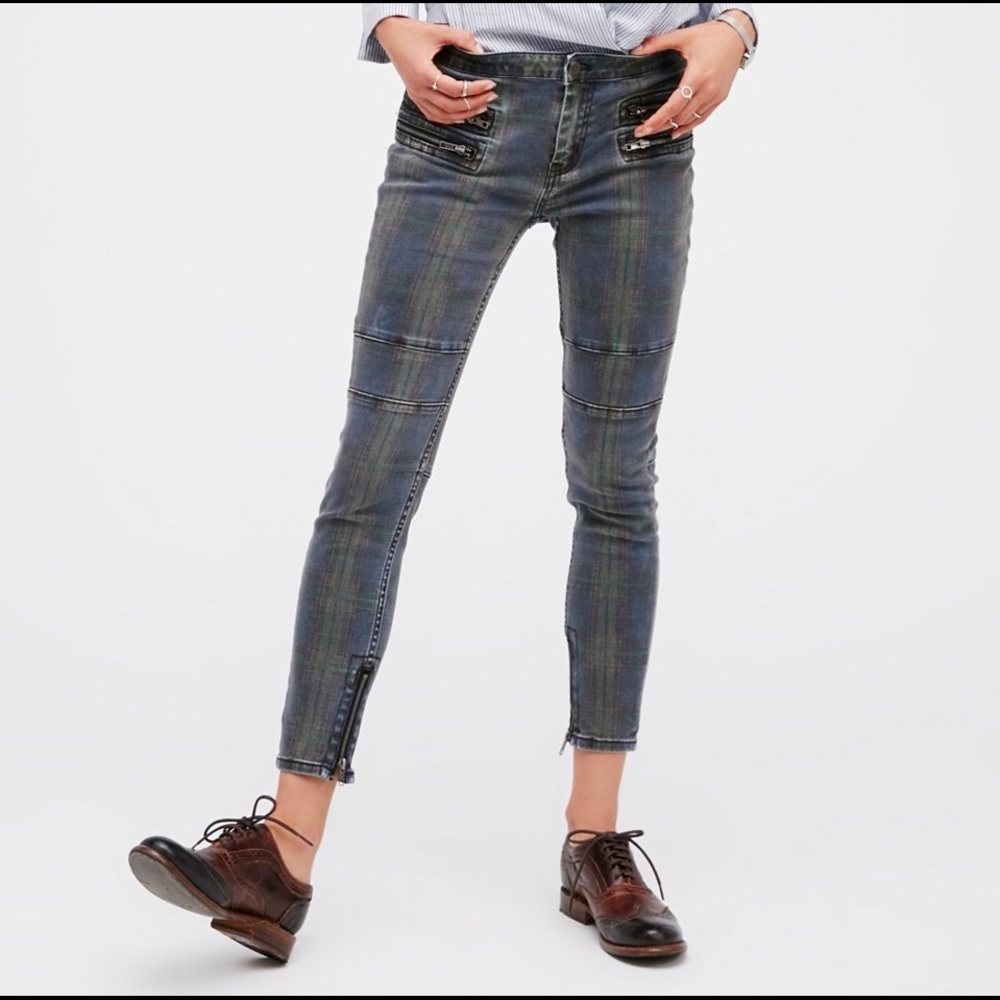 NWT Free People Lennon Printed Denim Skinny - Picture 2 of 7