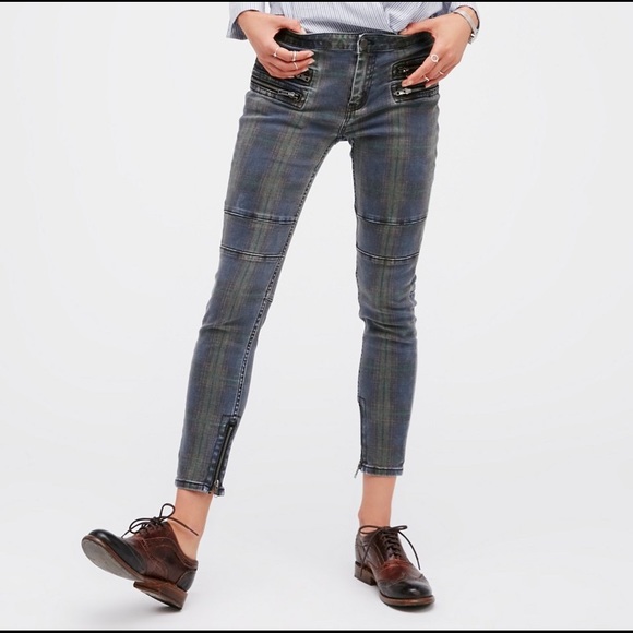 NWT Free People Lennon Printed Denim Skinny - Picture 2 of 7