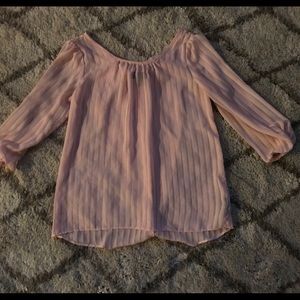 Pink sheer blouse