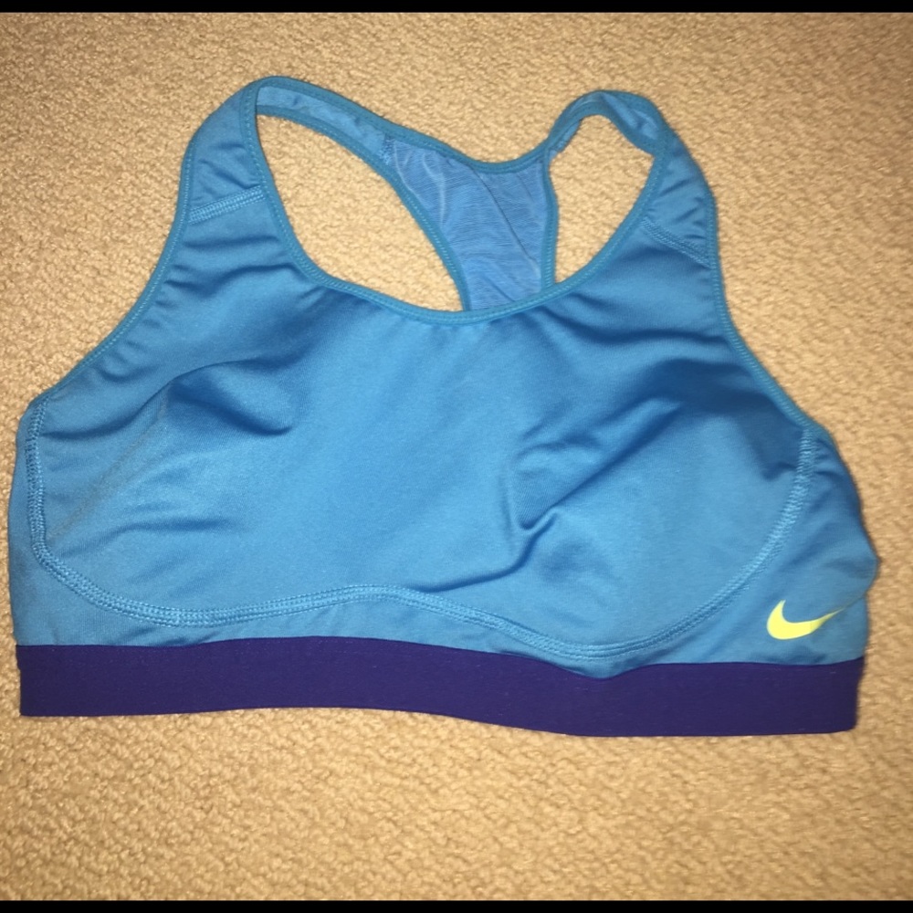 Blue Nike sports bra, rarely worn!