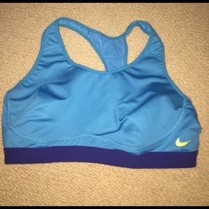 Blue Nike sports bra, rarely worn!
