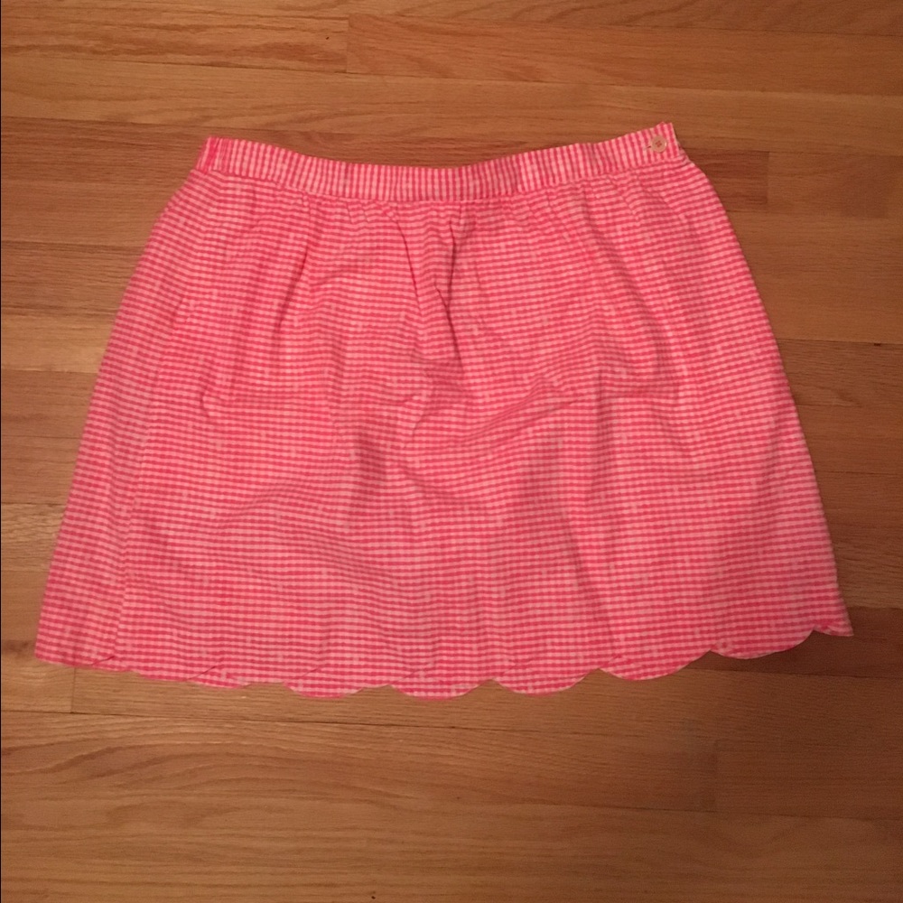 Lilly Pulitzer Pink Gingham Scalloped Mini