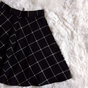 MAISON JULES black+white plaid circle skirt NWT MAISON JULES black+white plaid circle skirt NWT