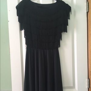 Fringe dress with matching purse