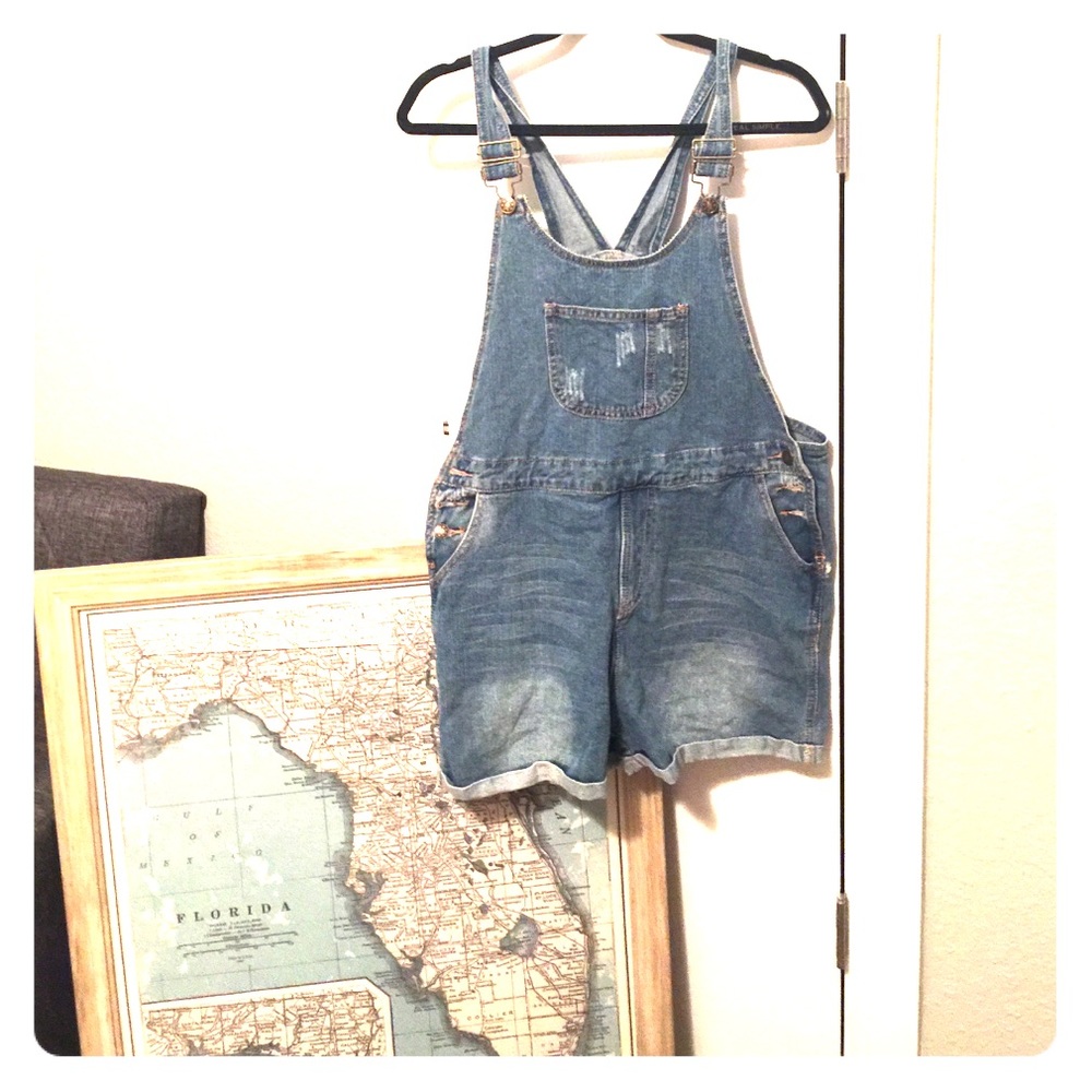 Jean Overall Shorts