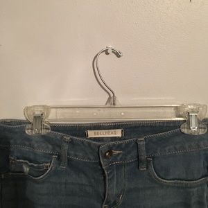 bullhead ripped low rise skinny jeans