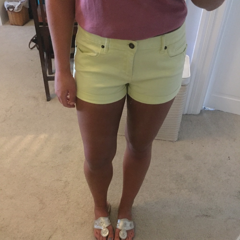 Light Yellow Forever21 Shorts