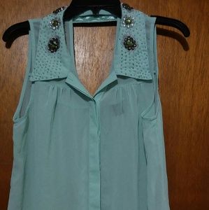 BLING BLING!  Sleeveless embellished top.