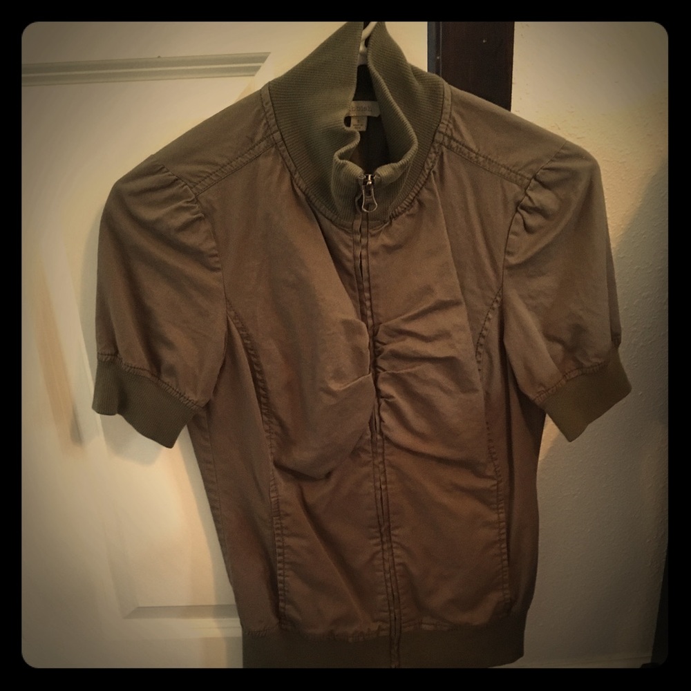 Rubbish Cargo Olive Green Short Sleeve Zip-up