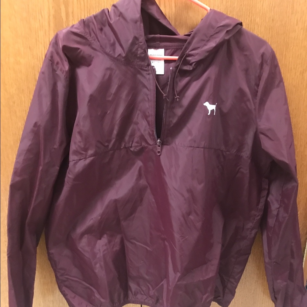 Vs pink maroon quarter zip anorak