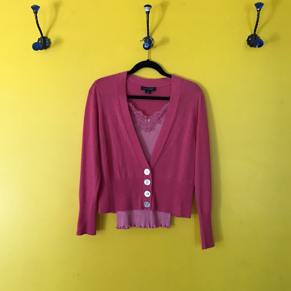 Banana Republic Pink Cashmere Sweater and Tank set