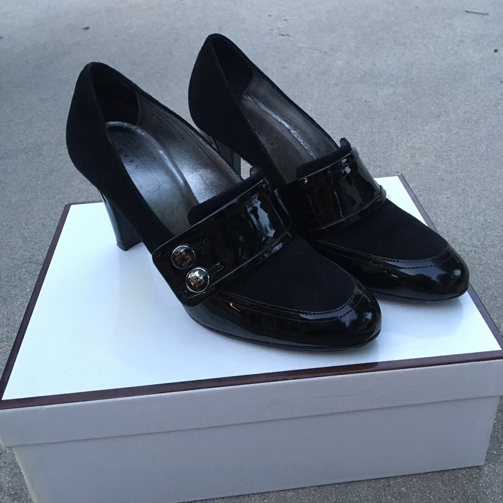 Black coach heels