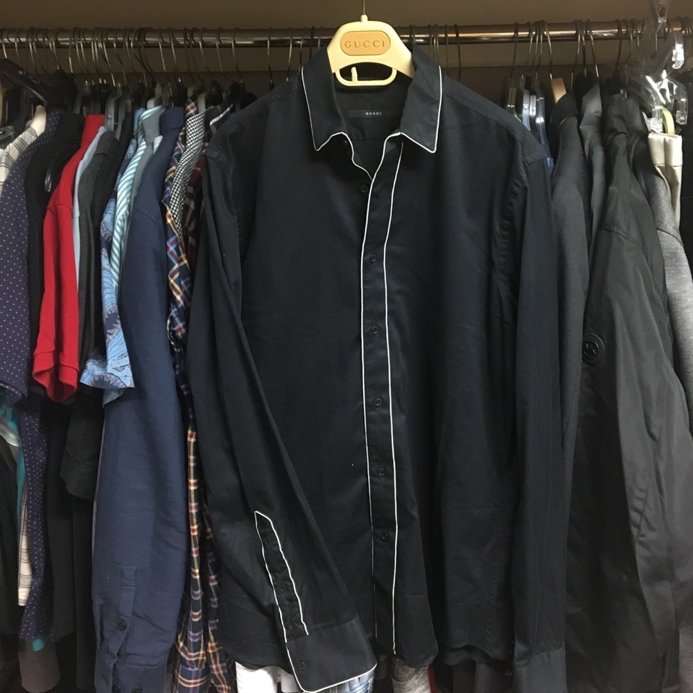 White Trimmed GUCCI Dress Shirt