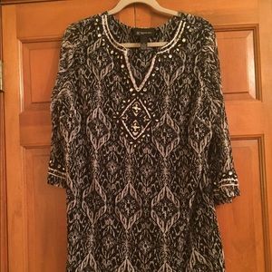 Black and white tunic
