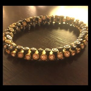 Stella & Dot- Silver and Gold stretch bracelet