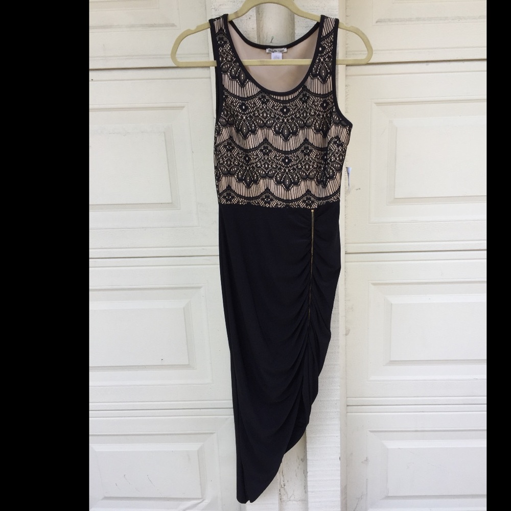 NWT Charlotte Russe black and lace dress size S