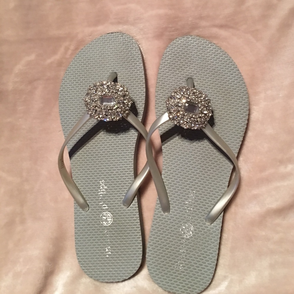 Removable Gem flip flops