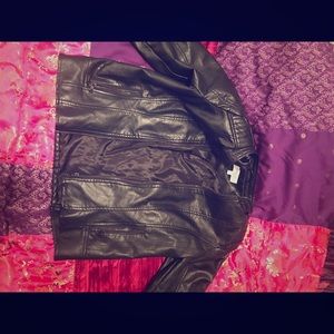 Black leather jacket