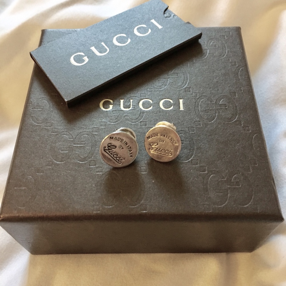 Authentic Gucci Signature Logo Earrings