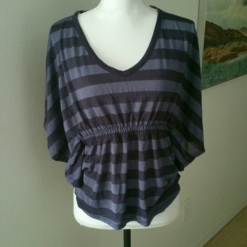 NWOT Large blue striped loose shirt