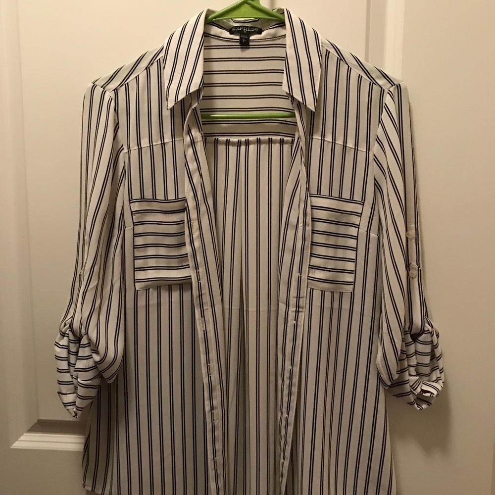 Express brand convertible sleeve shirt