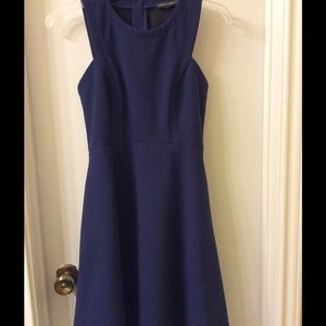 Cute flows navel blue dress