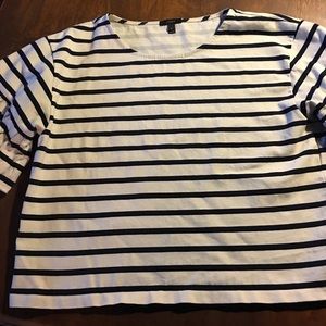Cotton J Crew XL Striped Shirt