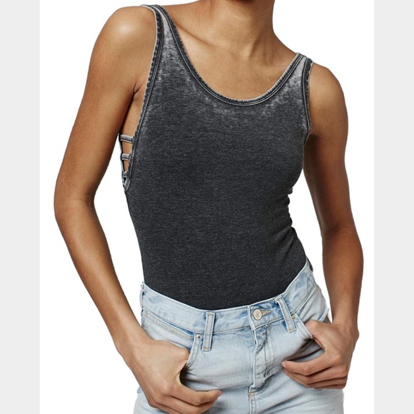 Topshop Tops - Topshop acid wash bodysuit