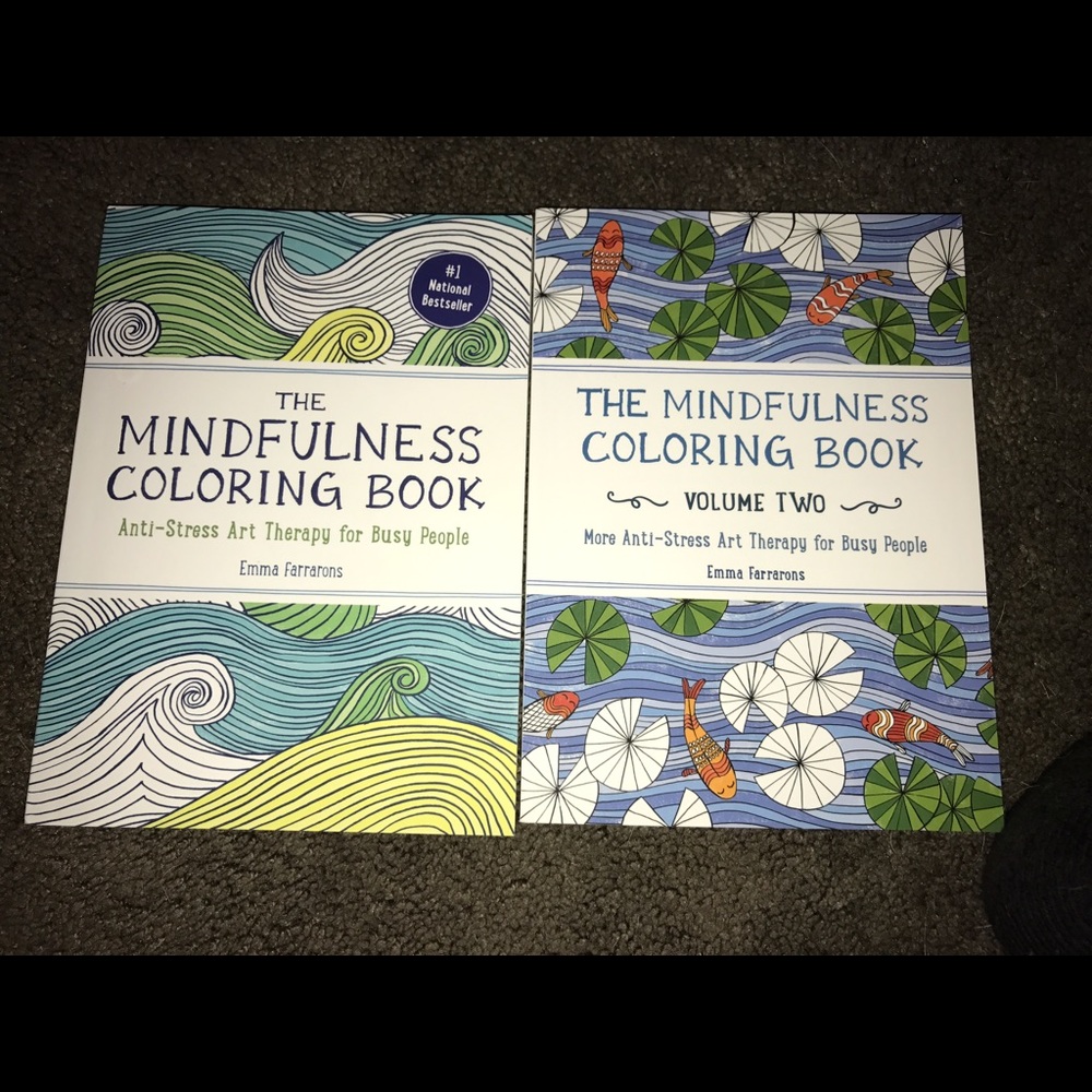 Stress relieving coloring books 2 for $8!!