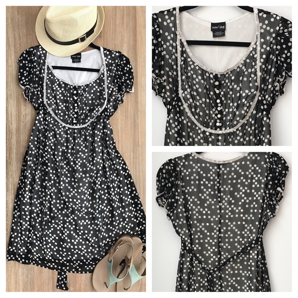 Black and white polka dot dress