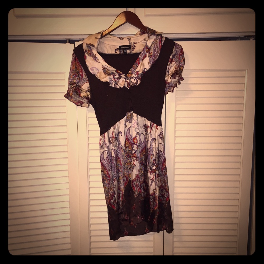Bebe silk dress.