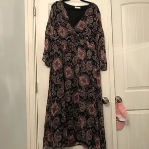 Paisley print maxi dress