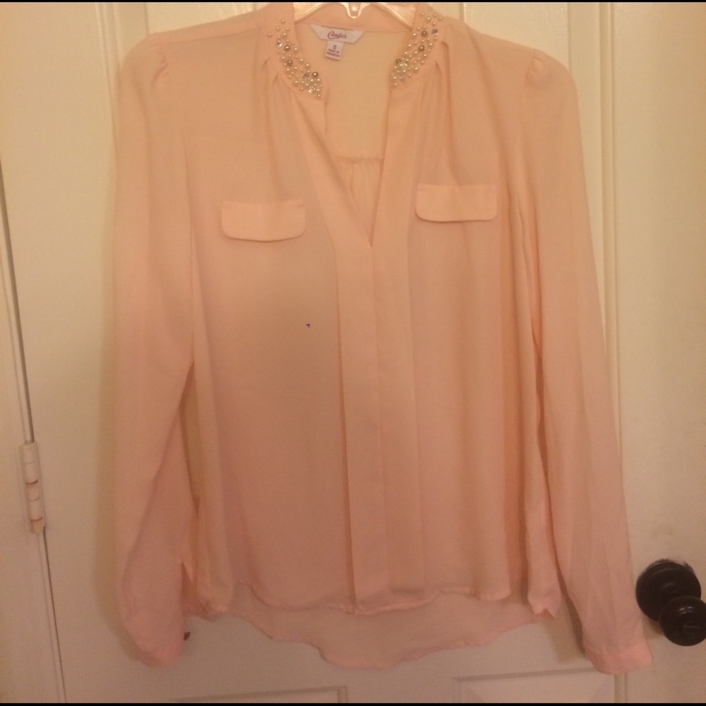 Candies Embellished Pink Blouse