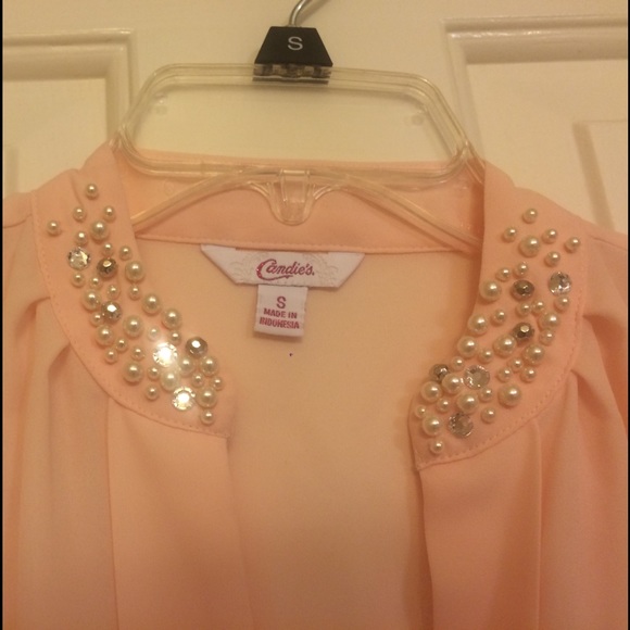 Candies Embellished Pink Blouse - Picture 2 of 4