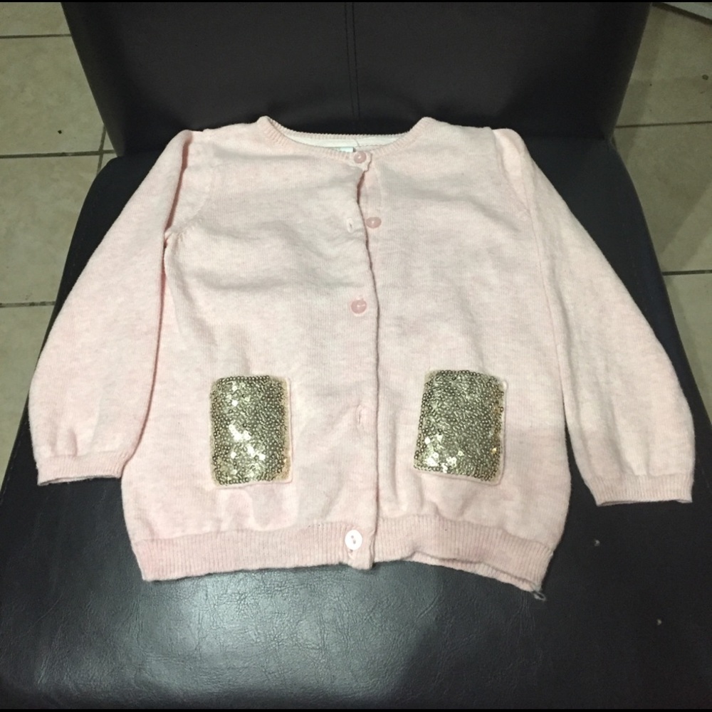 Pink & Gold Sequence Cardigan