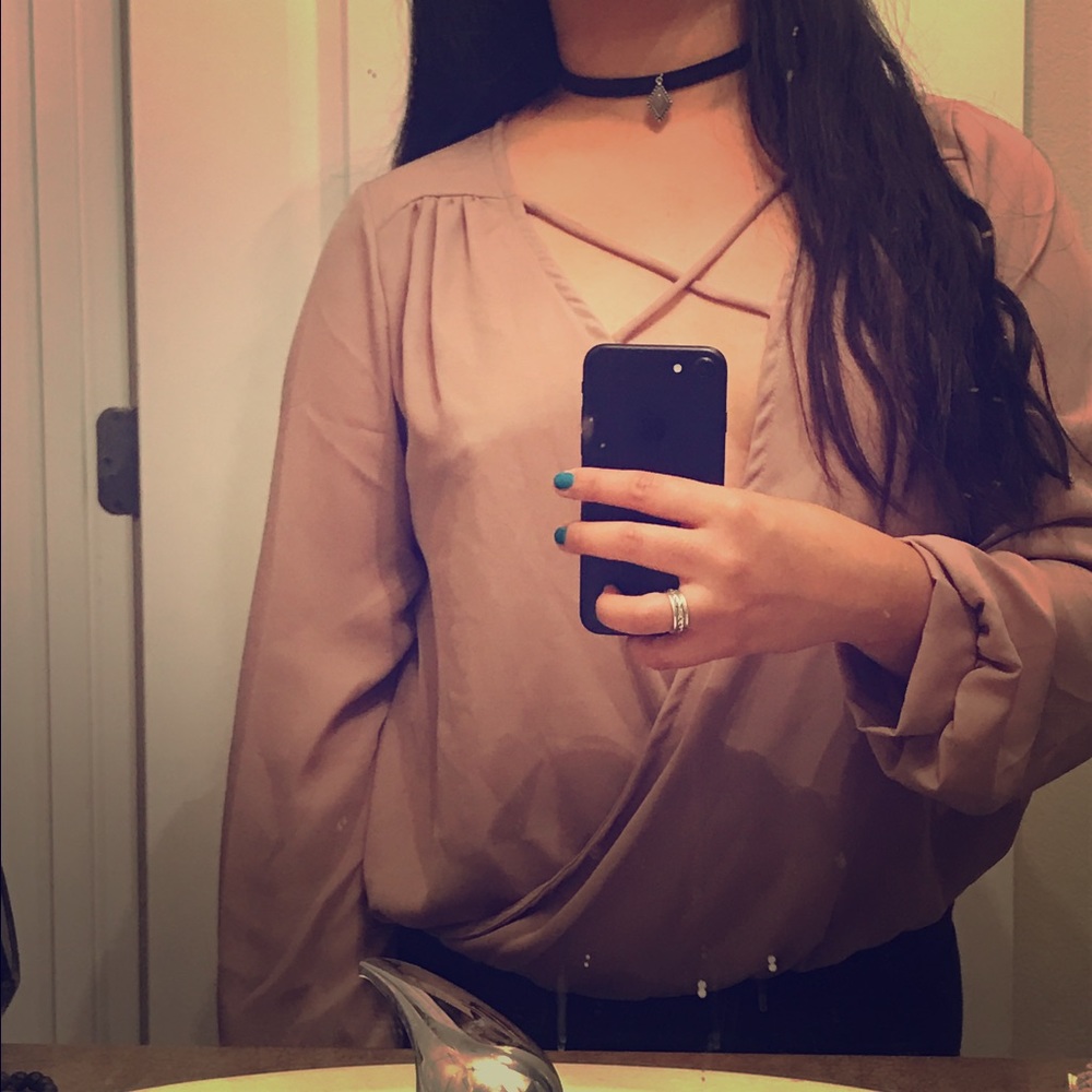 Tan blouse