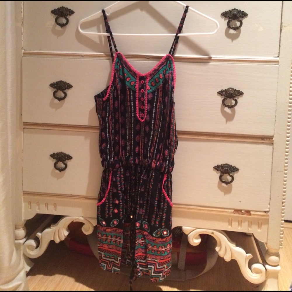 Tribal print romper