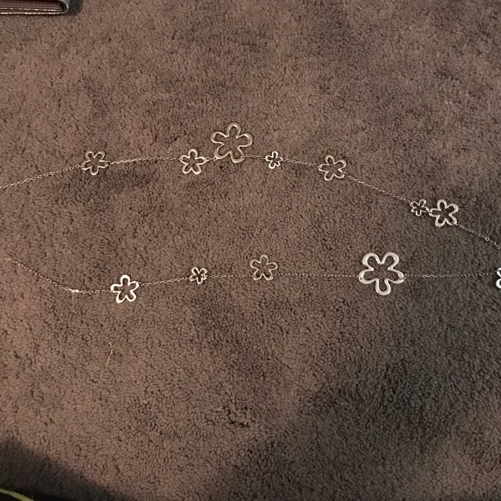 Sterling silver flower necklace