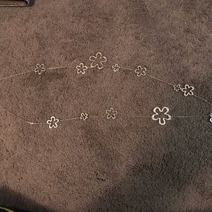 Sterling silver flower necklace