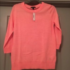 J. CREW | Pale Neon Coral Crewneck Sweater