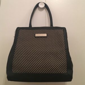 Calvin Klein Tote Black Tan weaving