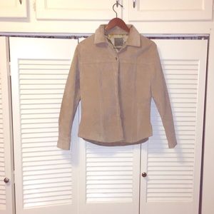 AMI genuine tan leather jacket.