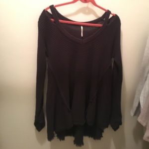 Free People Cold Shoulder Sweater