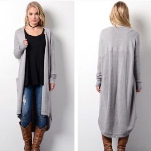 Soft Heather Gray Maxi Cardigan Size S/M