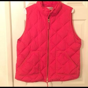 J.Crew red down vest
