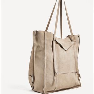 Zara Split Suede Tote