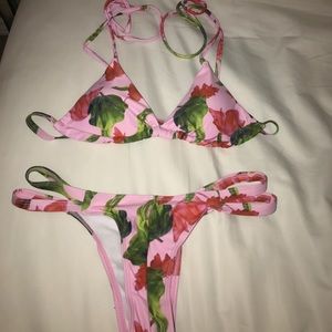 BRAND NEW pink floral bikini!!!