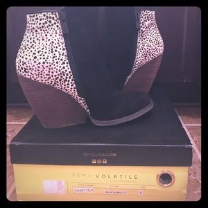 Very Volatile Animal Print Booties