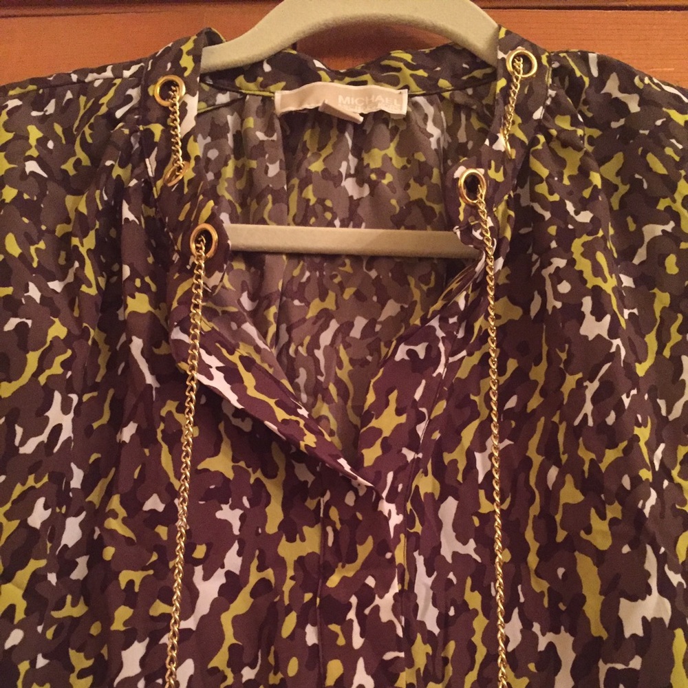 Camouflage print top